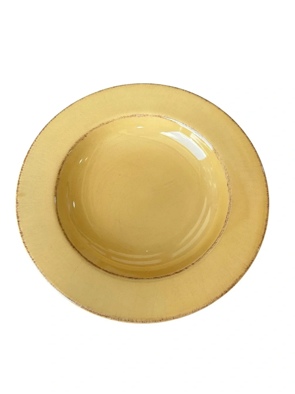 Pier 1 Imports Toscana Gold Wide Rim Soup, Pasta or Salad Bowl 9.5” Hand Painted